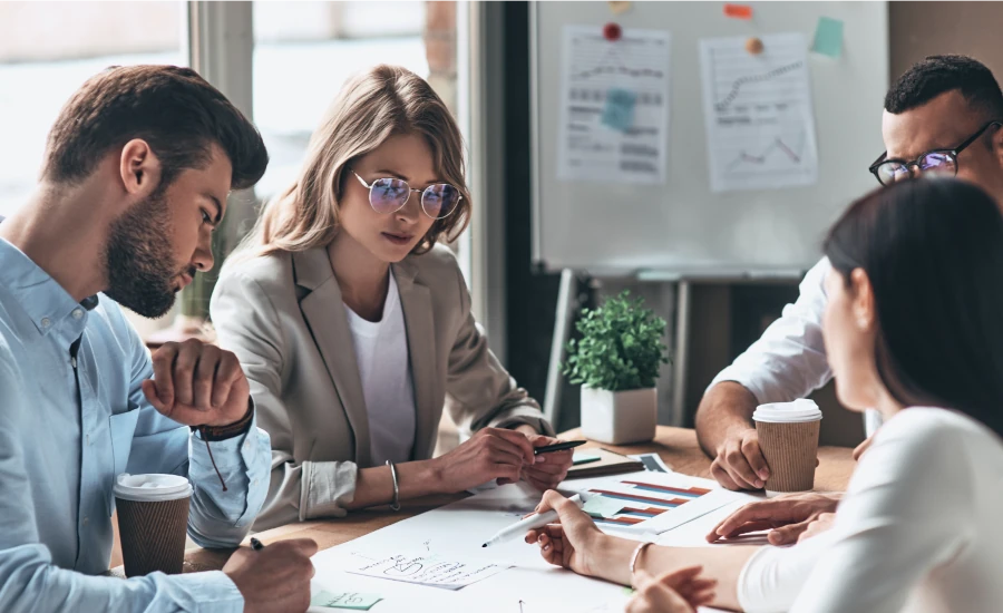 Photo: daily meeting.